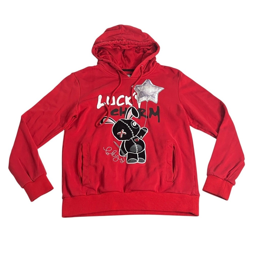 BKYS Black Keys Lucky Charm Hoodie Small Bunny Puff Star Streetwear Embroidered